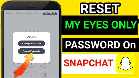 how to change password of snapchat my eyes only